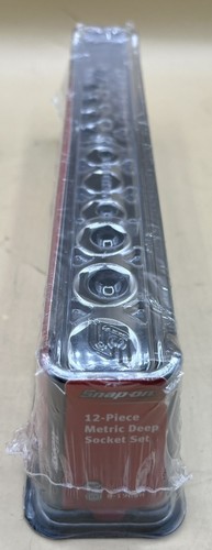 SNAP ON 212SFSMY 12 PIECE 6 POINT METRIC DEEP SOCKET SET 8-19MM (MVP033690) - Picture 2 of 3