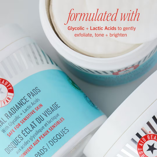First Aid Beauty 60 count Facial Radiance Pads with Glycolic + Lactic Acids - Picture 3 of 5
