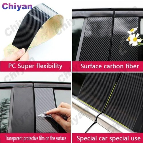 Carbon Fiber B C Pillar Post Trim For Mitsubishi Triton L200 Strada G5 2015-2023 - Picture 5 of 9