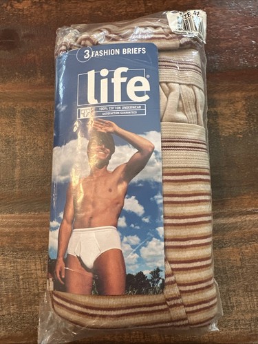 Jockey Life Fashion Briefs Size 42 100 % Cotton Underwear -vintage