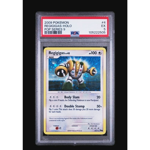 Regigigias Holo Pokemon Card Pop Series 9 4/17 PSA EX 5 CERT:105222505 POP:4