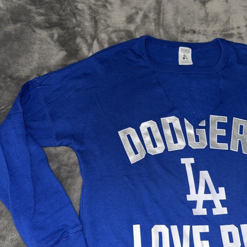 PINK Victoria’s Secret x New Era LA Dodgers Sweatshirt Size XS Oversized - Picture 10 of 17