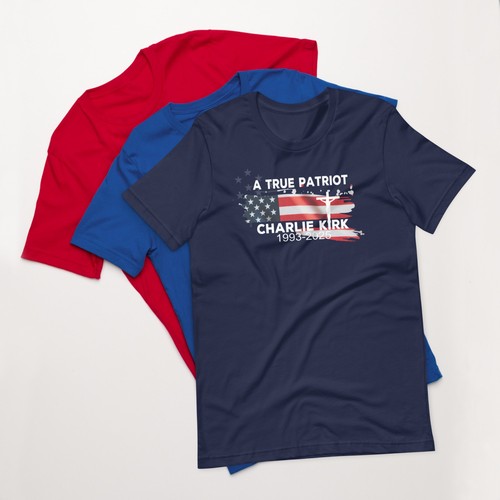 Charlie Kirk "A True Patriot" Tribute T-shirt - Picture 21 of 56