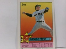 1989 Super Star Sticker Back Card #25 ROGER CLEMENS-TIM BURKE/ MIKE PAGLIARULO