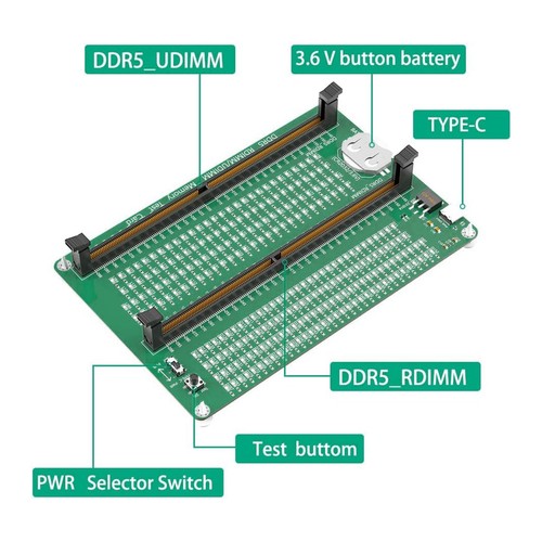 DDR5 Memory Tester PCB Desktop DDR5 Memory Test Card With LED Indicator For NEW - Bild 9 von 12