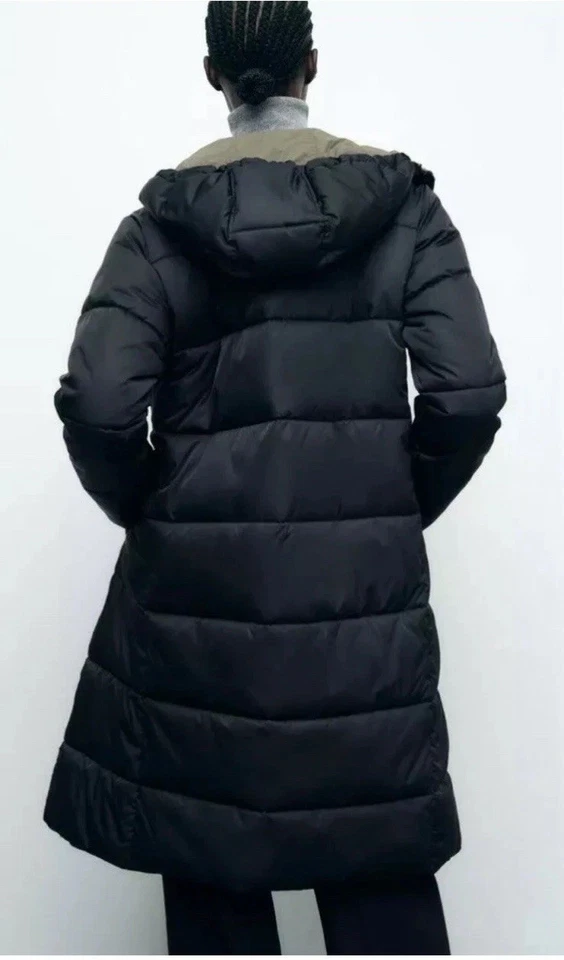 ZARA LONG REVERSIBLE ANORAK COAT WITH WATER & WIND PROTECTION Size L R 8073/275 - Image 4 of 4