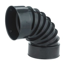 ADS 0490AA Black Polyethylene Underground Rated 90 Deg. Elbow 4x4 Dia. in. Snap