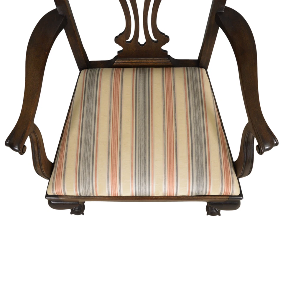 Antiguo juego de 6 sillas de comedor Chippendale de bola y garra #22313 Foto 4 de 4