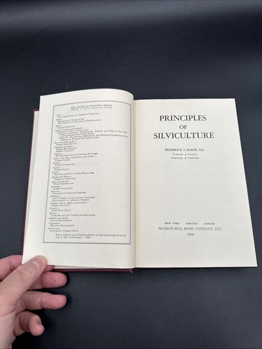 Principles Of Silviculture Hardcover Baker McGraw Hill 1950 - Picture 7 of 7