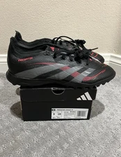 NEW Adidas Predator League TF Turf Soccer Shoes Black Red ID3768 Men’s Size 9