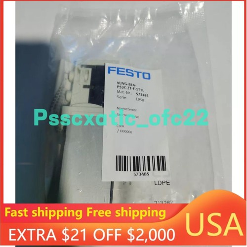 New VUVG-B14-P53C-ZT-F-1T1L Festo 573485 Fast Shipping Solenoid Valve - Picture 1 of 6
