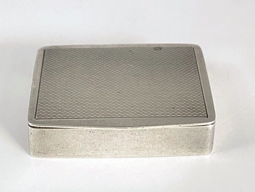 Vintage Mappin & Webb Solid Silver Engine Turned Pill Snuff Box Gilt Interior - Picture 3 of 21