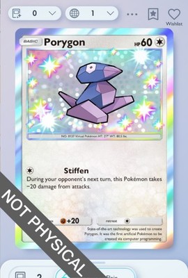 Pokemon TCG POCKET - Porygon shiny 1 , Pulsing Aura, English