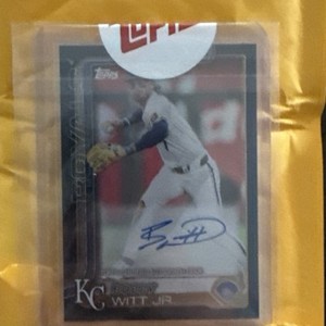 2025 Topps Series 1 Bobby Witt Jr Flagship Auto Real One Black Foil 9/10 #100