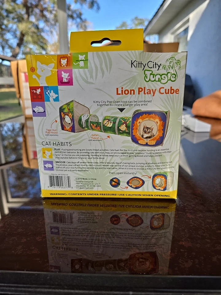 Kitty City Lion Play Cube, Cat Cube, Play Kennel, Cat Bed, Jungle Cat House, - Image 3 of 3