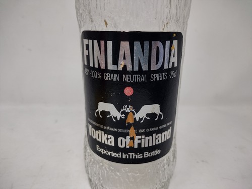 Botella de vodka Finlandia VACÍA 1970 ¡DIFÍCIL DE ENCONTRAR! .75 - Imagen 3 de 6