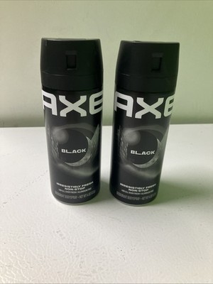 NEW Axe Lot of (2) Black 48HR Protection Aluminum Free Deodorant Body Spray 4oz