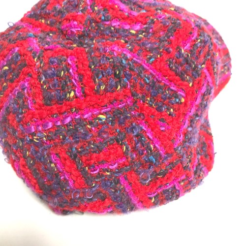 SAINT LAURENT PARIS 677545 logo tweed baseball hat cap wool Red/pink - Picture 8 of 14