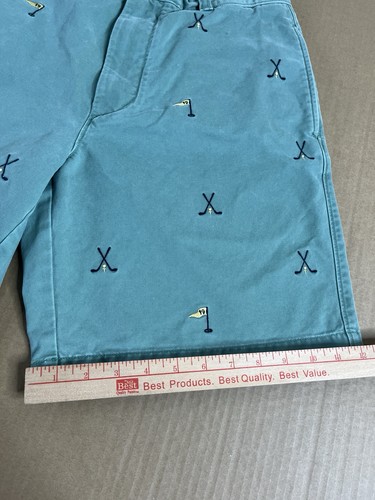 J Crew Shorts Mens 32 Golf Clubs 19th Hole Embroidered 9" Inseam Large Green - Picture 4 of 13