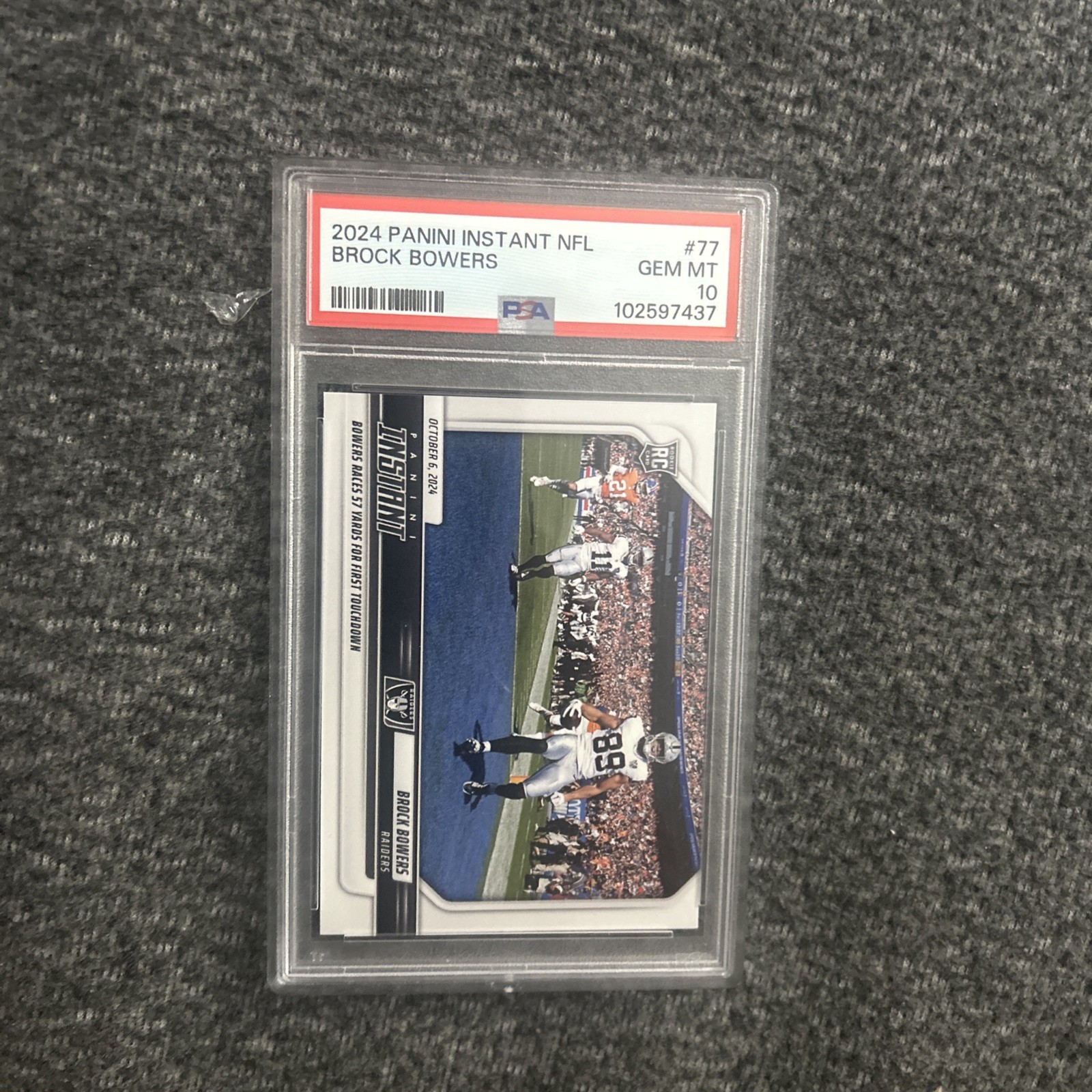 Brock Bowers Panini Instant NFL #77 Base
