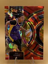 Zia Cooke 2024 Panini Select WNB Premier Red Cracked Ice Prizm #187 Sparks Card
