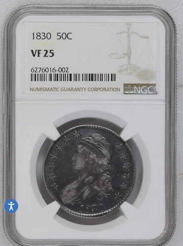 1830 50C VF 25 NGC Certified Coin Gorgeous Tone, 🔥🔥🔥