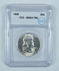 1948 Franklin Half Dollar MS64 FBL ICG *1063
