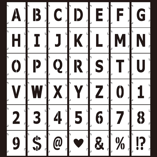42Pcs Letter Stencils - 3 Inch Letters & Numbers Interlocking Stencil Kit for Pa - Picture 10 of 12