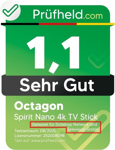 OCTAGON SPIRIT NANO 4K UHD HDR10+ ANDROID TV Stick - Bild 2 von 10