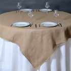 Natural BURLAP 60x60" TABLE OVERLAY Rustic Wedding Party Catering Decoration