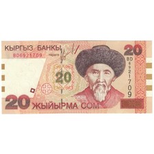 [#192434] Banknote, KYRGYZSTAN, 20 Som, 2002, KM:19, UNC(65-70)