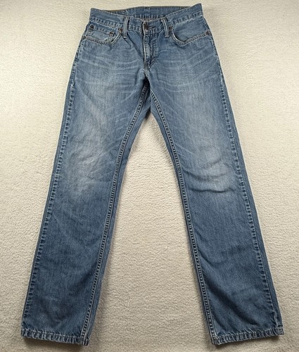 Jeans Levi's 514 uomo 30x31 (tag 30x32) blu denim tasche slim fit gamba dritta - Foto 1 di 8