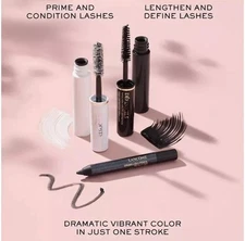 Lancome 3 Pcs Mini Size Eye Makeup Definicils Mascara, Cils Booster, Eyeliner