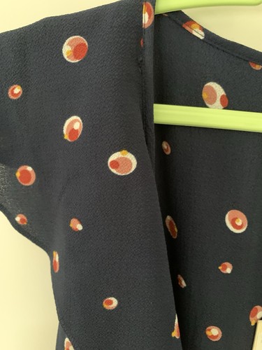 Ladies Navy Printed Wrap Dress, Size XL (16) By MAX STUDIO - Picture 12 of 12