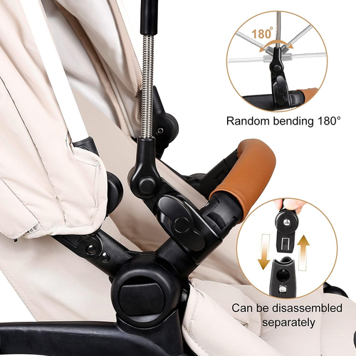 Ombrellone per Passeggino, 72Cm 50+ UV Ombrello Universale per Bambini E Neonati - Foto 7 di 12