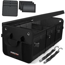  Trunk Organizer For SUV Car Organizer and Storage, Extra Large (90L) Black