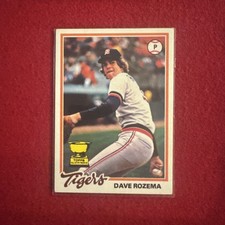 1978 Topps/Burger King Tigers - #5 Dave Rozema (RC) NM