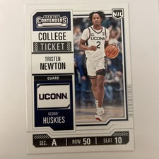2024-25 Panini NIL - Tristen Newton - College Ticket UCONN RC #32