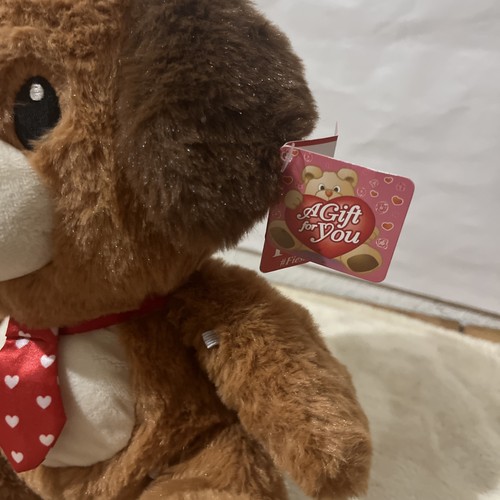 9.5IN SITTING DOG WITH HEART TIE AND HEART SOLE" by Fiesta Toy NWT - Picture 2 of 6