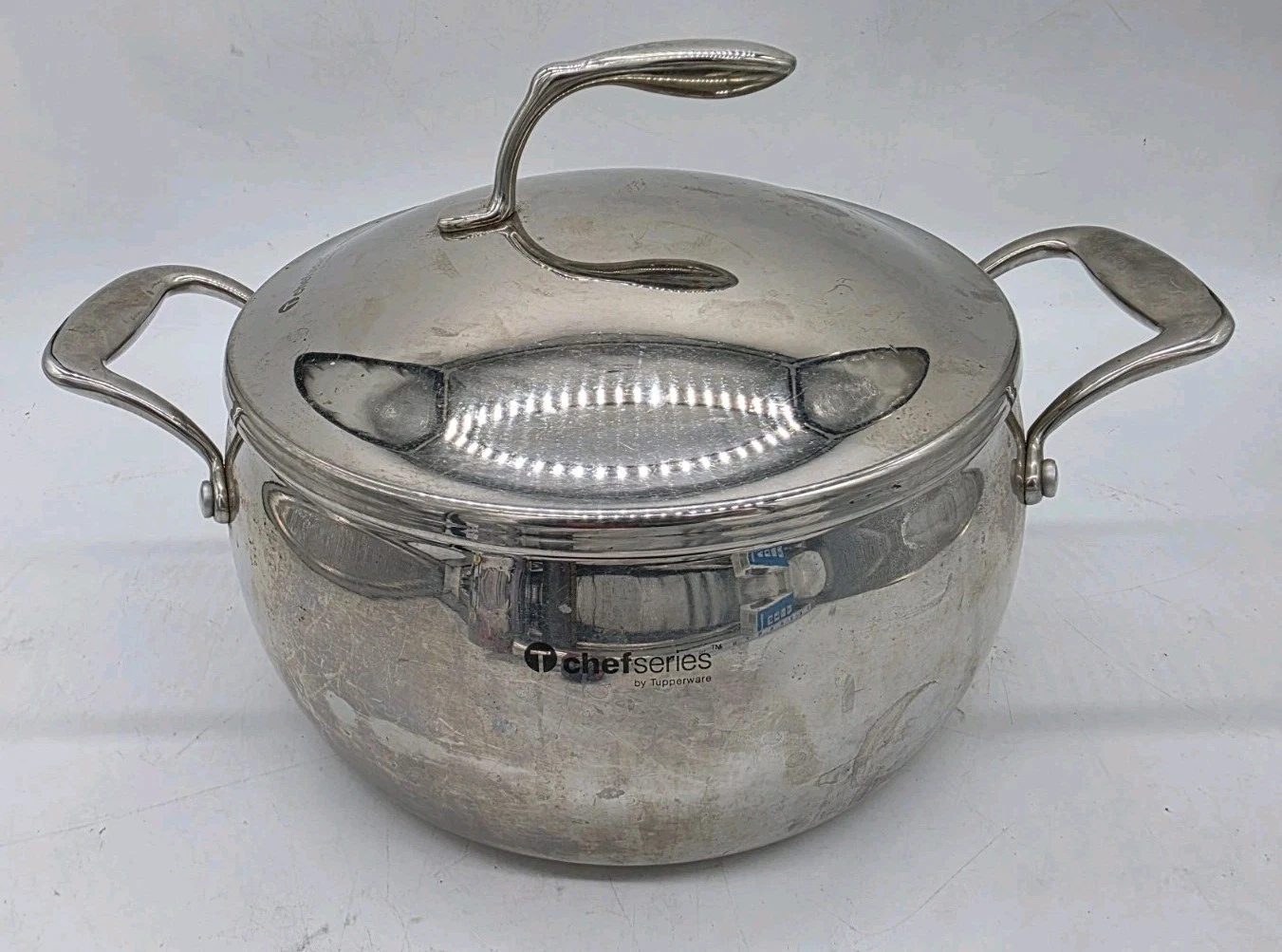 Tupperware Chef Series Stainless Non Stick 6 Qt Stockpot Dutch Oven Roaster Lid