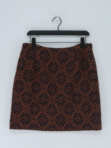 Hobbs Women's Mini Skirt UK 14 Brown Wool with Nylon, Other, Polyamide Mini - Picture 2 of 5