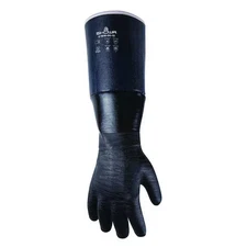 Showa 6781R-06-10 Chemical Resistant Gloves, Black, 1 Pr