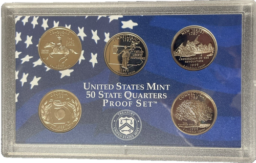 1999 - 2008-S Clad 50 State Quarter Proof Sets in US Mint Storage Box - Picture 2 of 14