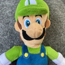 Nintendo Sanei Official Super Mario Luigi Plush, 8" No Tag