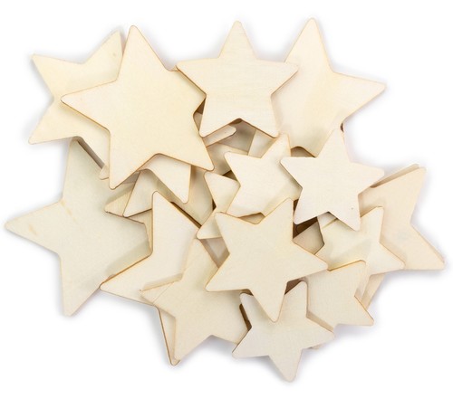 6 Pack CousinDIY Unfinished Wood Stars 21/Pkg-Assorted 40002332 - Picture 2 of 3