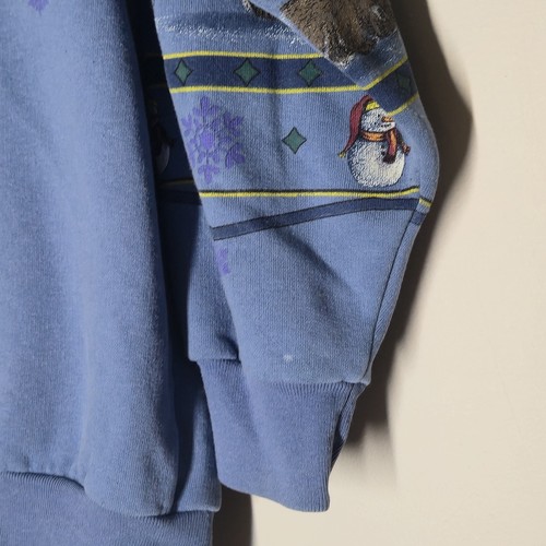 Felpa Vintage Artigiani Sunshein Design AOP Pupazzo di Neve Natura Taglia XL - Foto 7 di 9