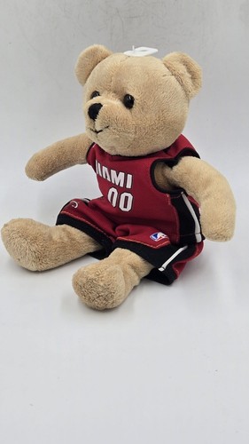 Maglia e pantaloncini basket Miami Heat NBA 9" peluche marrone chiaro snodato orsacchiotto #00 - Foto 3 di 10