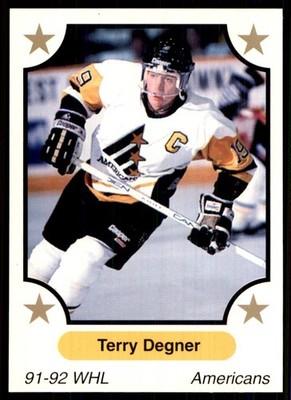 1991-92 7th Inning Sketch WHL Terry Degner Tri-City Americans #290
