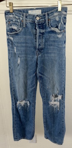 Worn MOTHER SUPERIOR The RAMBLER ANKLE destructed jeans-Holy Melancholy-Sz 26 2 - Picture 7 of 16