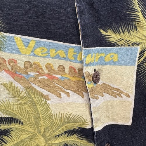 Tommy Bahama Hemd Herren Medium 100 % Seide Hawaii Camp Künstler Strand Bikini Mädchen - Bild 4 von 13